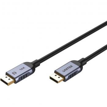 Cabo Negro 2 m para Pantallas 8K – UNITEK DisplayPort 2.1
