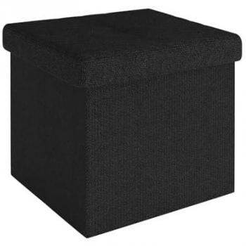 Coffre Pouf Pliable 30x30 Noir