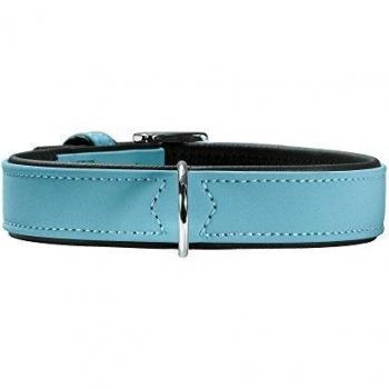 Hunter Collier en Simili Cuir – Softie, Turquoise-Noir, 40 cm