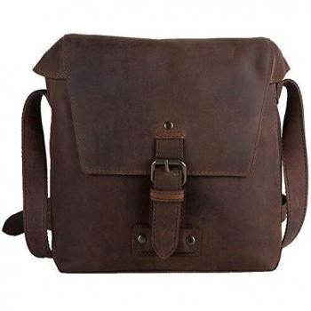 Ashwood Tan Mens Medium Messenger with Leather Finish