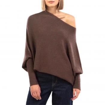 Pull drapé ultra doux à manches longues