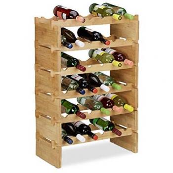 Relaxdays elegantes Weinregal, 60 x 28,5 x 86 cm