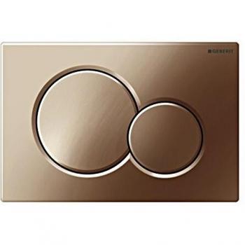Geberit Sigma01 Dual Flush Plate, Round, Galvanized Brass