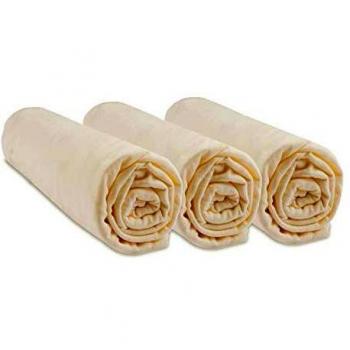 Draps housses coton bio EASY DORT – lot de 3, 70 × 140 cm, écru