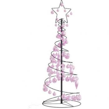 120 cm varmvit julgranskon med 80 LED‑kulor