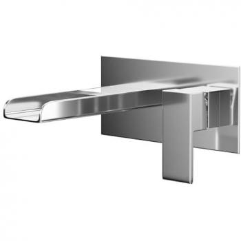 Wholesale Domestic Cubix Polished Chrome Wall-Mounted Basin Faucet