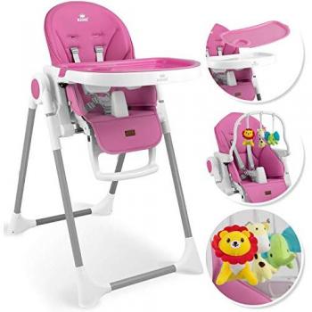 KIDIZ® 3in1 Kinderhochstuhl mit Spielbügel, Babyliege und höhenverstellbarer Rückenlehne, ab 0 bis 6 Jahre