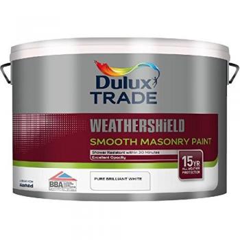 Dulux Trade Weathershield Smooth Masonry Paint 7.5L Pure Brilliant White