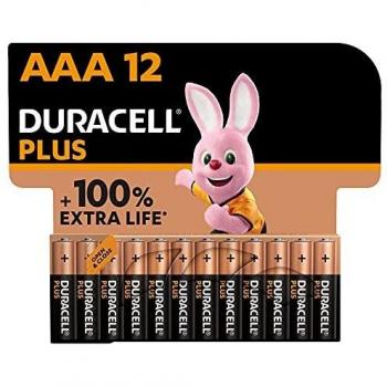 Duracell Plus AAA Alkaline Batteries [Pack of 12], 1.5V LR03 MN2400