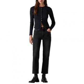Levi's Vaquero 725 Kick Boot Negro – Denim para mujeres