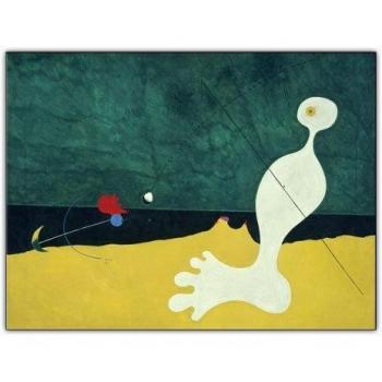 Artopweb EC21702 MIRÒ – Décoration boisée, scène d’un homme lançant une pierre sur un oiseau