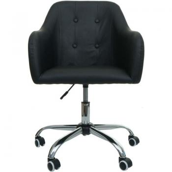 Mobilier de Bureau Noir : Chaise Pivotante Accoudoirs Ajustables – 04_0006229