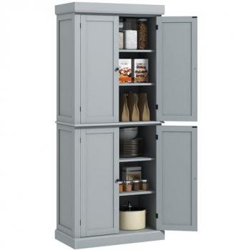 Armoires à étagères modulables Homcom 76x40,5x184 cm gris