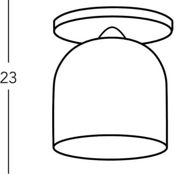 KOLARZ Deckenlampe Chalet, 19 cm Durchmesser, weiß/braun, Glas/Holz