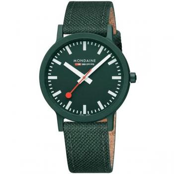 Mondaine Green Essence 41mm Unisex Timepiece