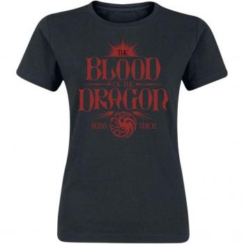T‑Shirt Manches courtes Game of Thrones – House of the Dragon – Blood of The Dragon Run Thick – Taille S‑XXL Femme 
