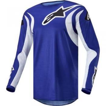 Alpinestars Fluid Lucent Mx-Jersey Blau-Weiße Stripes XL Männer