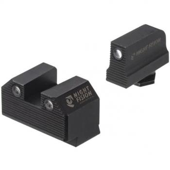 Night Fision Optics-Ready Stealth Series: GLK00329297ZGZG for Glock 42/43/43X MOS, Black Front & Rear