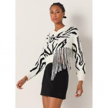 V&L Pull Long Manche XL Noir & Blanc