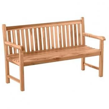 Gartensitzbank 150 cm aus massivem Teakholz