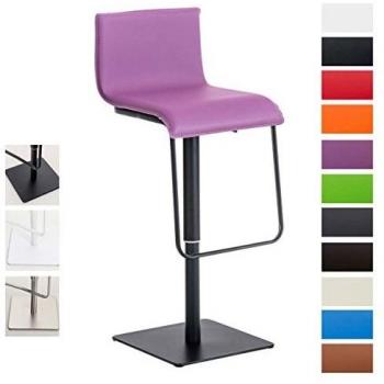 CLP Barhocker „Limon“ – lila Kunstleder, schwarze Basis, drehbarer Sitz