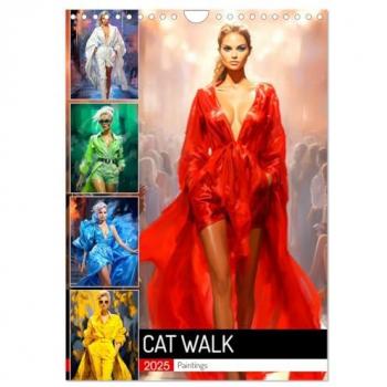 Cat Walk. Paintings (Wandkalender 2025 DIN A4 hoch) CALVENDO Monatskalender