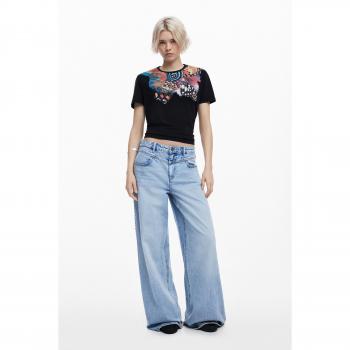 T-shirt XL Black Desigual – Arte fashion de Mr. Christian Lacroix