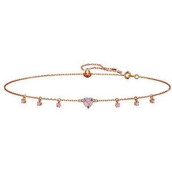 Swarovski One: Bunte Kette mit Roségold-Lackierung