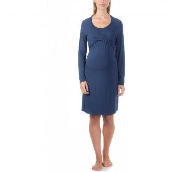 Bellybutton Umstands Nachthemd MILLI, 1/1 Arm, Einfarbig, Large, Deep Blue