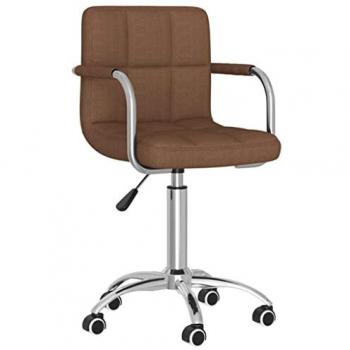 VidaXL Esszimmer Drehstuhl Braun Stoff