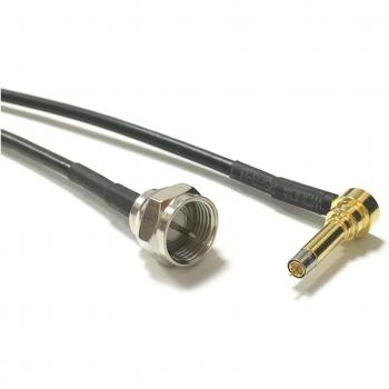 20CM RG174 Pigtail Cable F Male to MS156 Right Angle Connector