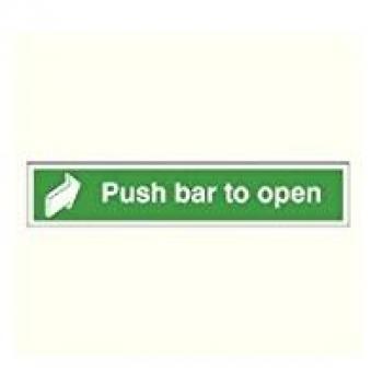 E14C/S Safety Push Bar Poster – 75 × 600 mm