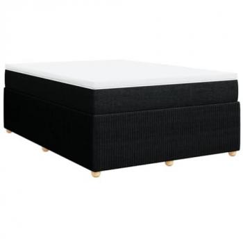 VidaXL Stilvolles Boxspringbett Schwarz 140x200 cm