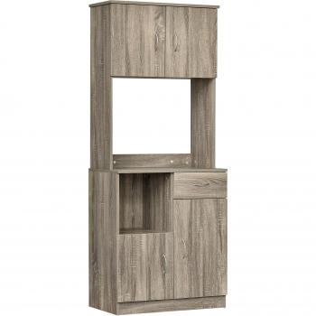 HOMCOM Credenza Moderna in Legno Grigio per Cucina o Sala da Pranzo, con Armadietti e Cassetti, dimensioni 71x41x178cm