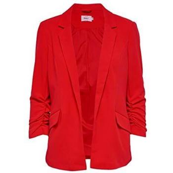 ONLY Women's Onlcarolina Diana Blazer, Red