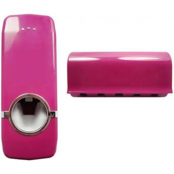 Automatic Toothpaste Dispenser with Toothbrush Holder for Bathroom