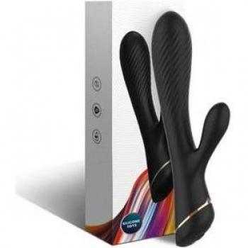 Vibratore Rabbit Armony in silicone nero