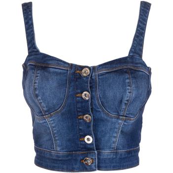 Tank Top Jeans com Lavagem Média