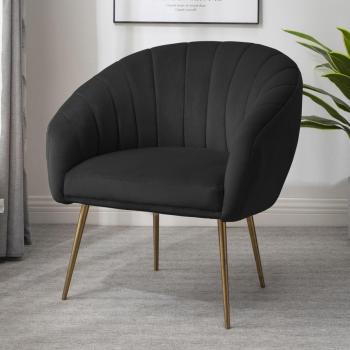 Mid-century Modern Helena Accent Chair in Black