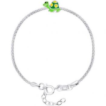 Bracelet Bébé Léa & Arthur – Tête de Tortue, Maille Forçat Argent 925