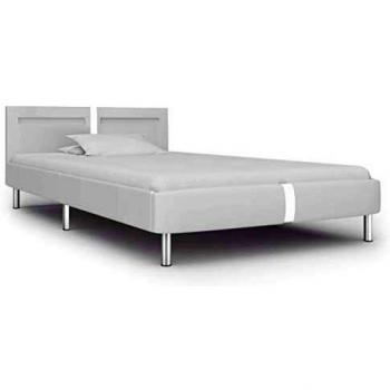 Sonata White LED Bed Frame Faux Leather 90x200 cm