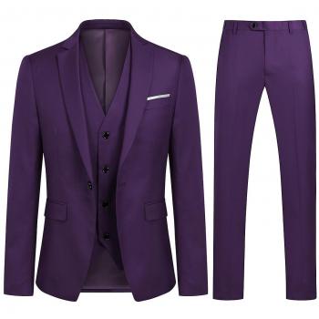 Traje ajustado masculino en púrpura – blazers y pantalones
