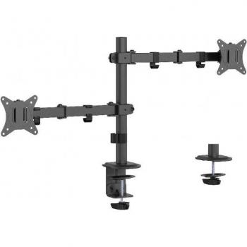 Brazo de Monitor Doble GEMBIRD, Ajustable 17-32, Color Negro