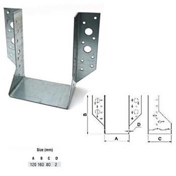 Jiffy Timber Joist Hangers 120x160mm Zinc Pack of 10