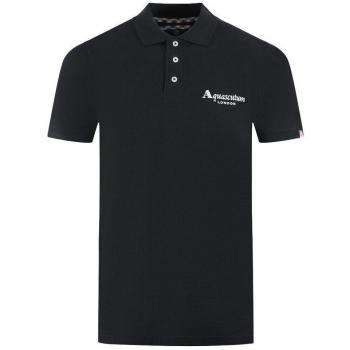Aquascutum Schwarz Klassisches Poloshirt Größe S
