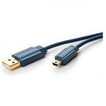 Cable USB 2.0 3 m A‑Mini B azul – CLICKTRONIC CLICK 70128