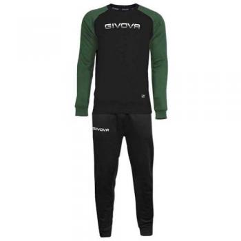 Givova Italia 104 Men's Tracksuit Band 104g (XL, Black/Green)