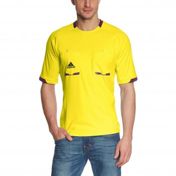 Adidas Herren Short-Sleeve Referee Jersey 12 – Lemon Peel/Purple Beauty, S (Model X19636)