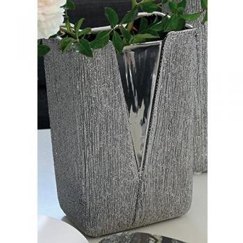 Keramik V‑Vase 22x15x11 cm