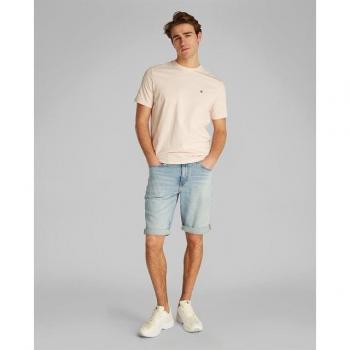 Calvin Klein Elegante Strakke Denim Korte Broek voor Man